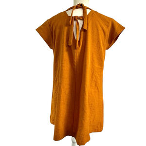 VISION U.S.A. Orange Tunic Top | Open Tie Back | Size M